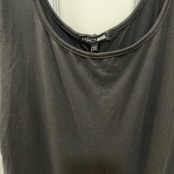 Fashion nova, Black overall Jumpsuit, Size Small, in great condition, stretches - Picture 3 of 5